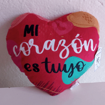 Mini cojín de corazón